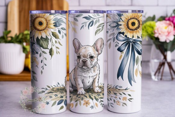 French Bulldog Sunflower 20oz Tumbler Wr