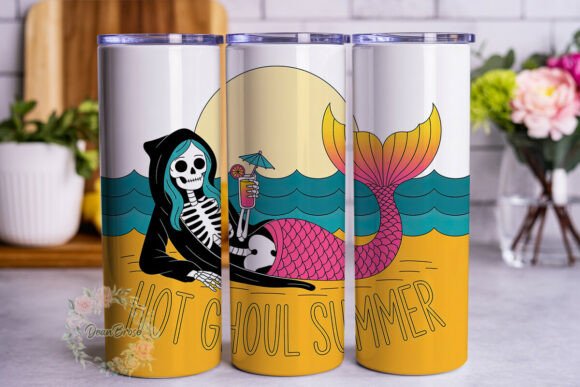Ghoul Mermaid Beach 20oz Tumbler Wrap