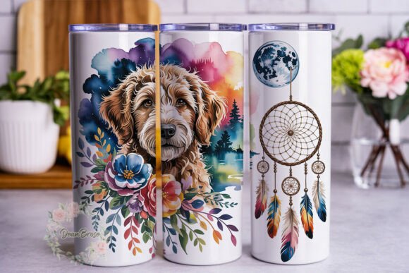 Golden Doodle Dreamcatcher Floral 20oz T