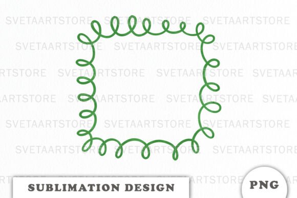 Green Doodle Frame Png: A Designer's Review for Embroidery