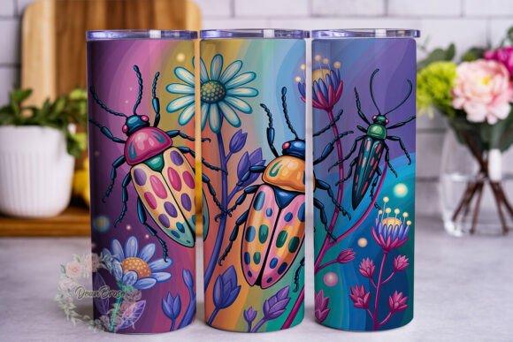 Magical Glowing Beetles 20oz Tumbler Design Review