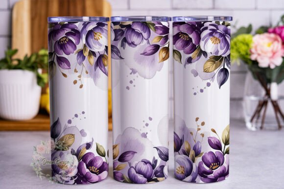 Purple Bloom Watercolor 20oz Tumbler: A Designer's Review