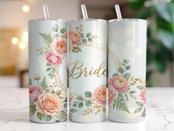 Review: Bridal 20 Oz Skinny Tumbler Wrap PNG for Stitchers