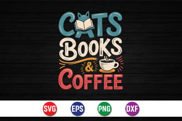 Review: Cats Books and Coffee SVG for Cozy Embroidery