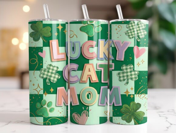 Review: St Patricks Day Cat Mom Tumbler Wrap PNG for Embroidery
