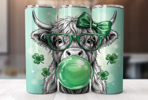 Review: St Patricks Highland Cow Green Tumbler Design