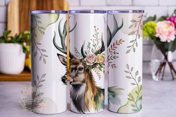 Review: Watercolor Deer Floral 20oz Tumbler Wrap for Stitchers
