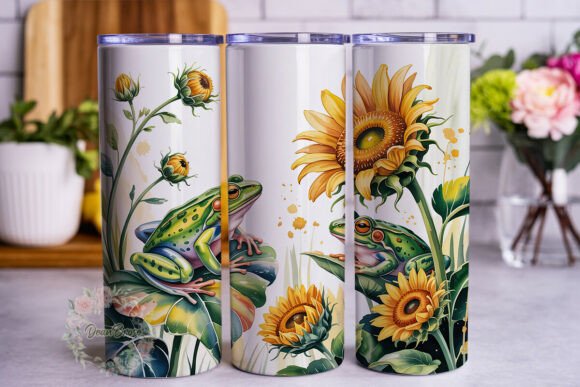 Review: Watercolor Frogs Sunflowers 20oz Wrap for Embroidery