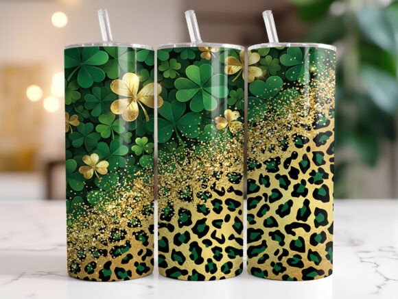 Shamrock Leopard Gold Glitter Tumbler: A Designer's Review