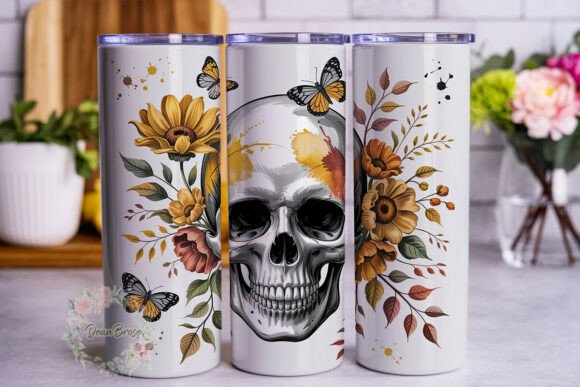 Skull Sunflower Butterfly 20oz Tumbler W Review