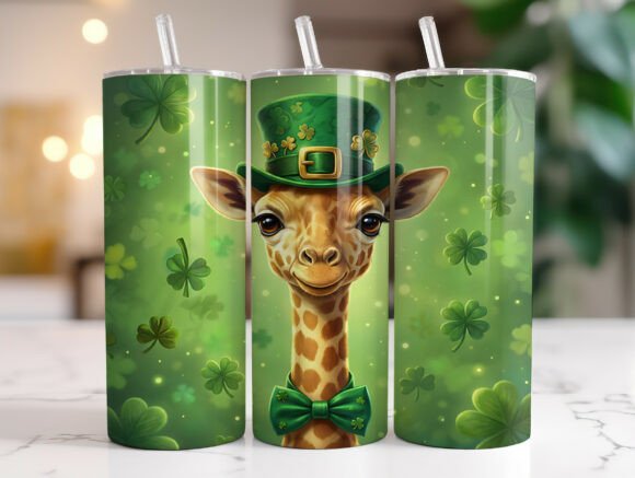 St. Patrick's Day Giraffe 20oz Tumbler