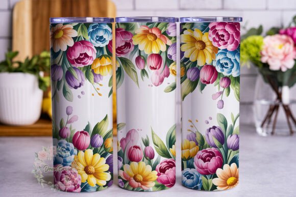 Vibrant Floral Bloom 20oz Tumbler Design Review
