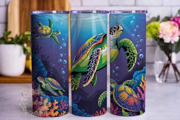 Vibrant Sea Turtle Ocean 20oz Wrap: A Designer's Review